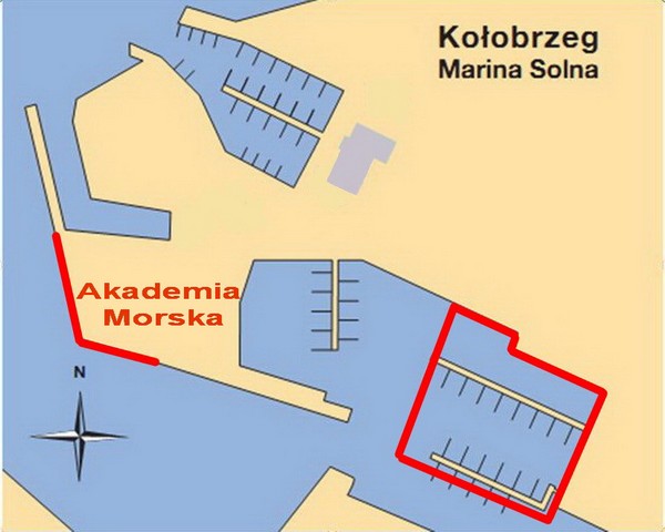 mapa portu Kolobrzeg