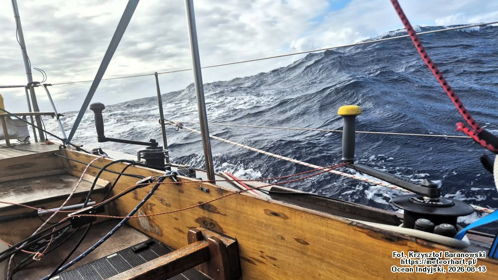 potężne fale na Oceanie Indyjskim