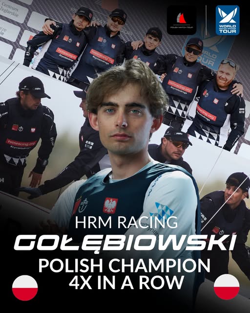 Grafika Polish Match Tour: Jakub Gołębiowski i HRM Racing mistrzami Polski w match racingu po raz czwarty z rzędu