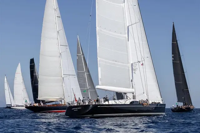 Aside from the Js the Swan 131 Aristarchos 1 is the largest maxi yacht competing