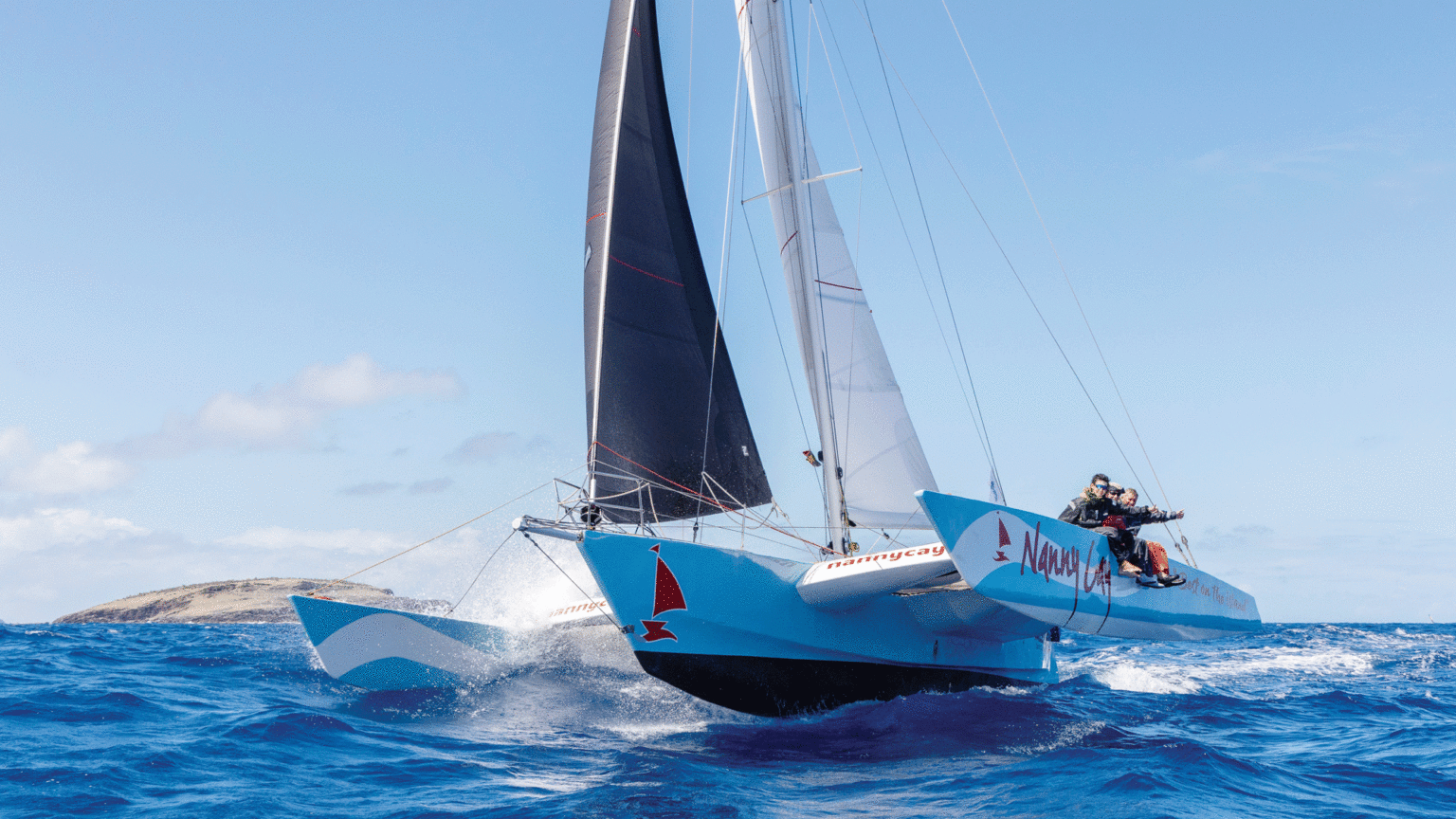 Being raced hard, as usual, Triple Jack in action in the RORC Caribbean 600.