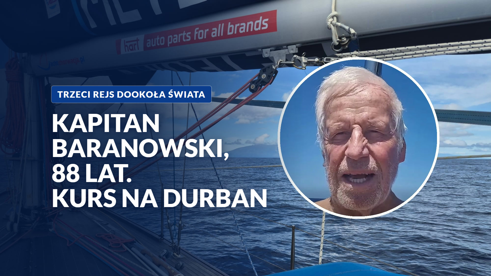 Kapitan Krzysztof Baranowski 258 mil od Durbanu. Meteor minął Madagaskar w drodze do RPA