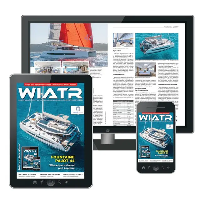 Nowy numer magazynu Wiatr wyświetlony na monitorze, tablecie i smartfonie