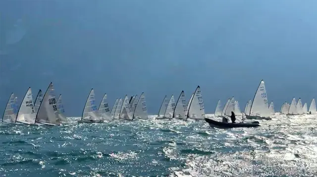 Finn w regatach mistrzostw Europy w Gdyni, etapie cyklu Grand Slam