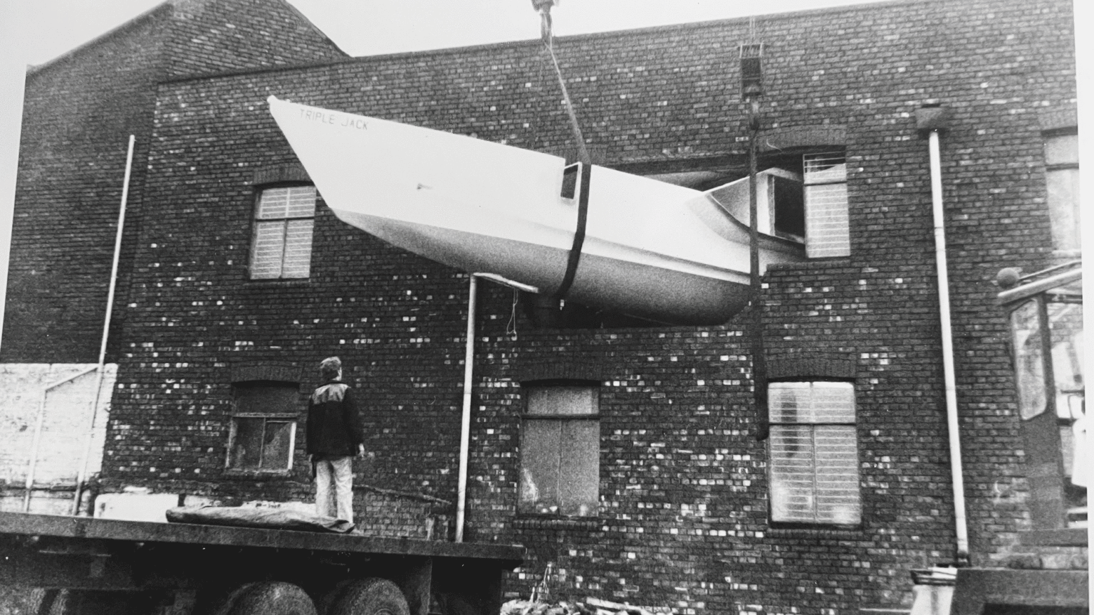 Triple Jack was built in a derelict Manchester mill – part of a wall had to be removed so she could be craned out.