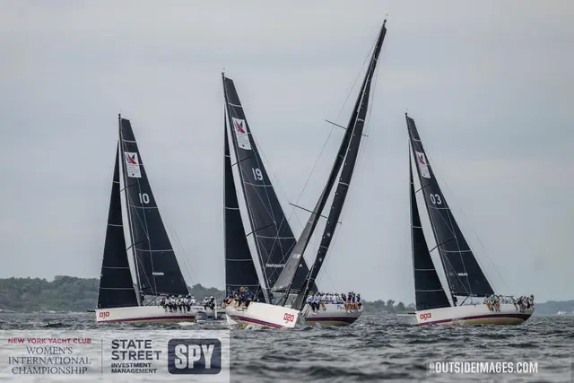 Jachty IC37 podczas trzeciego dnia Women's International Championship w Newport