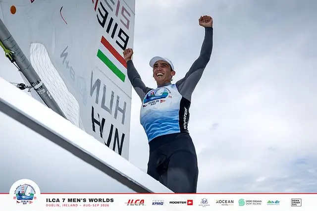 Hungary's Jonatán Vadnai wins the 2026 ILCA 7 Men's World Championship in Dublin Bay