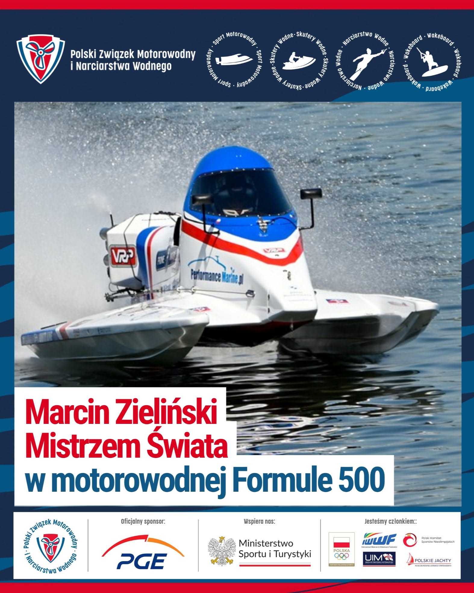 Marcin Zieliński MISTRZA ŚWIATA 🥇 w motorowodnej Formule 500