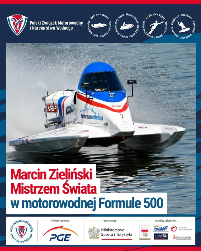 Marcin Zieliński MISTRZ  ŚWIATA  w motorowodnej Formule 500