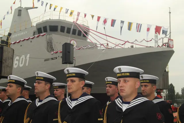 Wodowanie ORP „Kormoran”