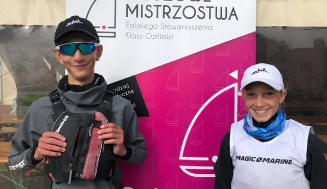 Paulina Rutkowska i Oskar Ponto meczowymi mistrzami Polskiego Stowarzyszenia Klasy Optimist