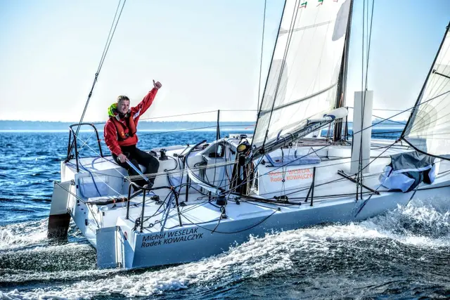 Michał Weselak na ostatniej prostej przed Mini Transat 2019