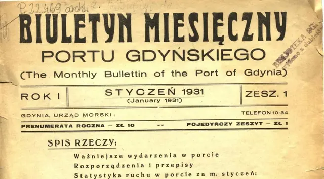 Rok prasy morskiej: „Biuletyn Miesięczny Portu Gdyńskiego” 1931-1939