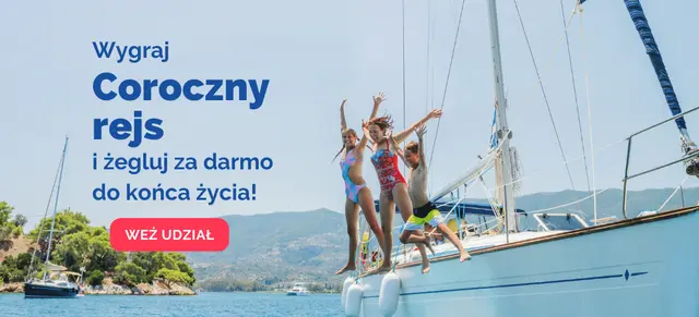 Wygraj coroczny czarter jachtów i do końca życia pływaj za darmo!