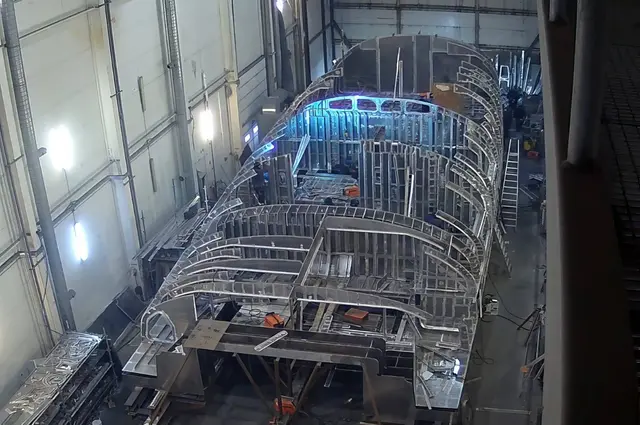 Conrad C140 CO.ONE: postęp budowy nowego 140-stopowego jachtu żaglowego w Gdańsku